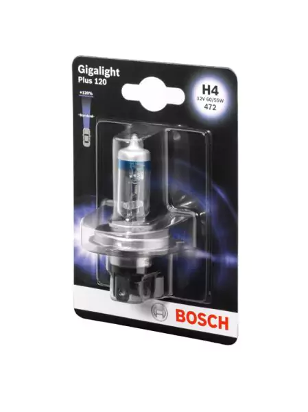 Bec H4 BOSCH Gigalight Plus150% 12V 55W/60W +120% lumina