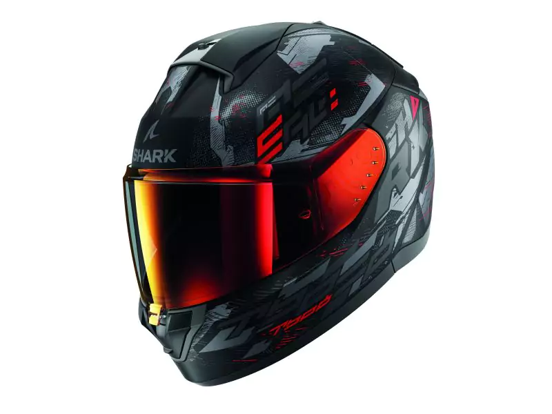 Casca integrala Shark Negru/Gri/Rosu Mat XS